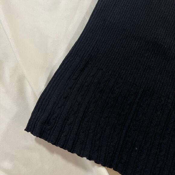 Y2K 2000s Black Square Neck Scallop Trim Tank Top Wmns L Casual Summer Goth - Picture 6 of 9